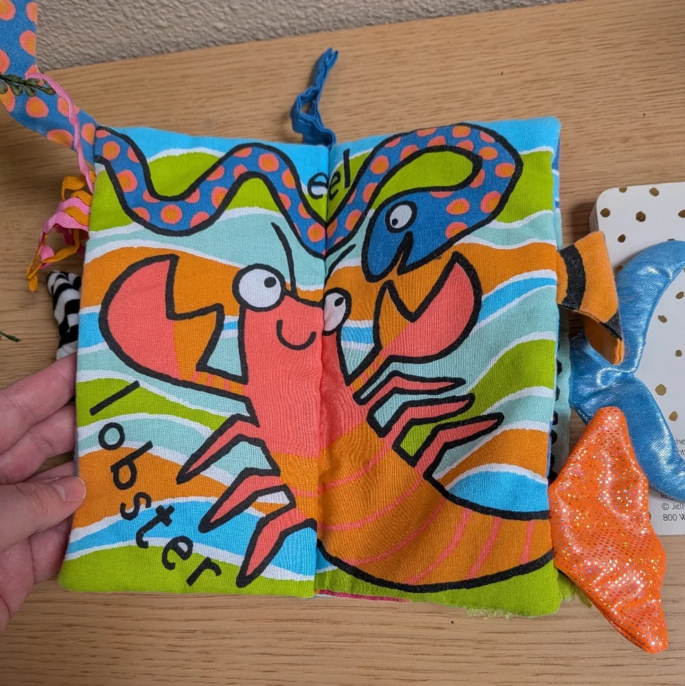 Jellycat Touch & Feel Sensory Activity Baby Book Bundle
